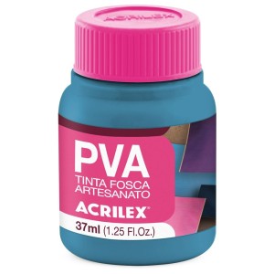 Tinta PVA Fosca 37ml - Azul Piscina 823 Acrilex
