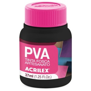 Tinta PVA Fosca 37ml - Preto 520 Acrilex
