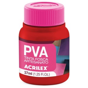 Tinta PVA Fosca 37ml - Vermelho Vivo 541 Acrilex