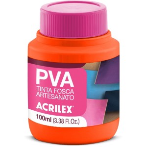 Tinta PVA Fosca 100ml - Laranja 517 Acrilex