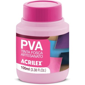 Tinta PVA Fosca 100ml - Rosa Bebê 813 Acrilex