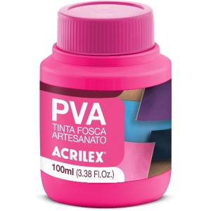 Tinta PVA Fosca 100ml - Rosa Escuro 542 Acrilex