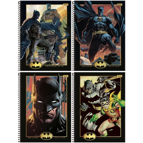 Caderno 1 Matéria Batman 80 Folhas Foroni