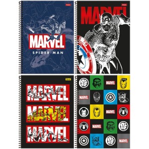 Caderno 1 Matéria Marvel Comics 80 Folhas Foroni