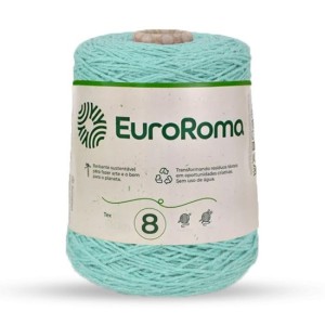 Barbante N.8 800 - Verde Água Claro 600g EuroRoma