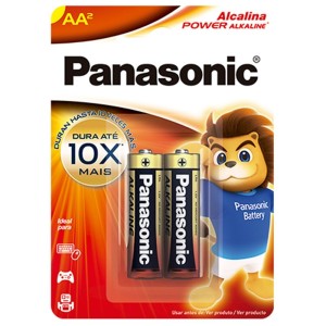 Pilha Alcalina Pequena AA - Cartela com 2 Pilhas Panasonic