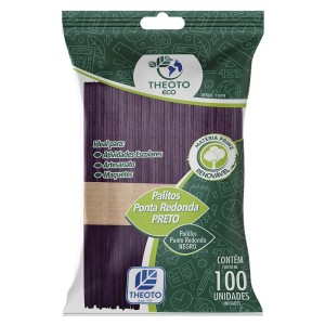 Palito de Sorvete Preto c/100 Theoto
