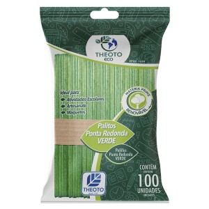 Palito de Sorvete Verde c/100 Theoto
