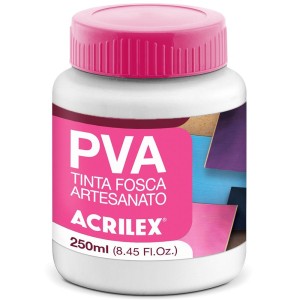 Tinta PVA Fosca 250ml - Branco 519 Acrilex