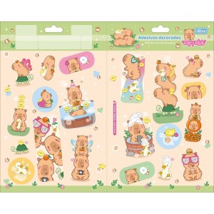 Cartela de Adesivos Duplo G - Capyclub Tilibra