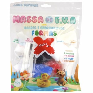 Kit Massinha de EVA com Moldes e Ferramentas 60g - Formas Make+
