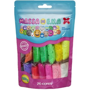 Massinha de EVA 250g - 20 Cores Make+
