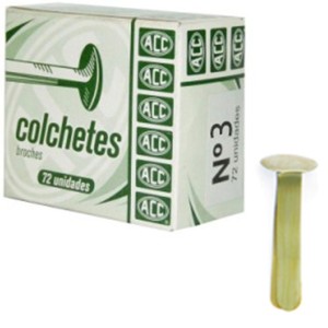 Colchete Bailarina N.3 Dourado c/72 ACC