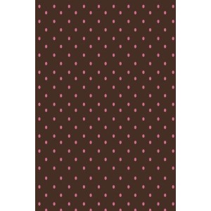 Placa de EVA Estampado 40x60cm - Marrom com Bolas Rosas