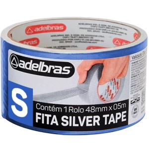 Fita Silver Tape 48mm x 5m Azul Adelbras