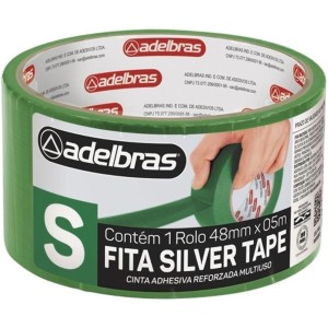 Fita Silver Tape 48mm x 5m Verde Adelbras