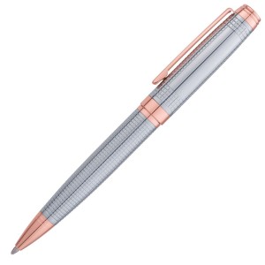 Caneta Esferográfica 1.0mm Supreme Prata com Rosé DI11481W Crown