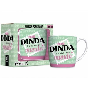 Caneca Porcelana Urban 300ml - Família - Dinda Brasfoot
