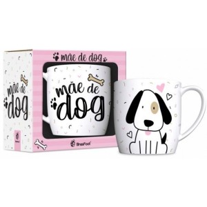 Caneca Porcelana Urban 300ml - Mãe de Dog Brasfoot