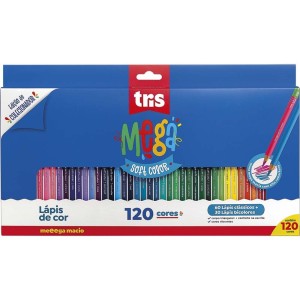 Lápis de Cor 120 Cores Triangular Mega Soft Color Tris