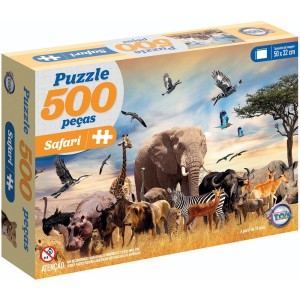 Quebra-Cabeça - Safari 500 Peças 12212 Toia Brinquedos