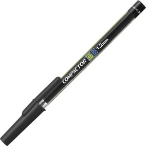 Caneta Esferográfica 1.2mm 07B Preta Compactor
