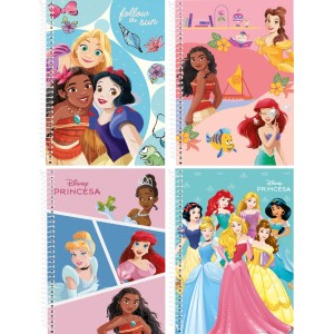 Caderno 1 Matéria Princesas Disney 80 Folhas Culturama