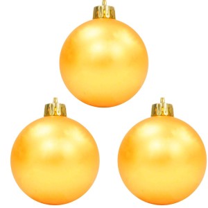 Bola de Natal 8cm Ouro c/3 SoNatal