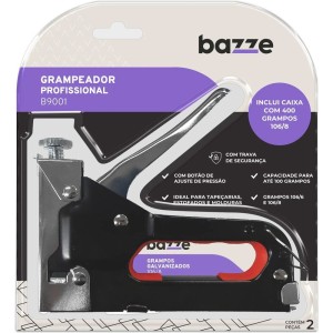 Grampeador Profissional B9001 + Grampos Bazze