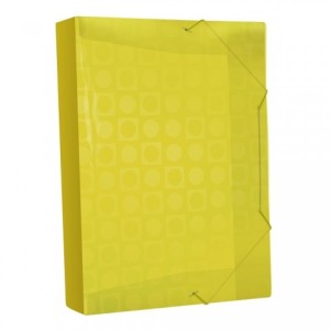 Pasta com Elástico 55mm Decorada Amarela 305AM DAC
