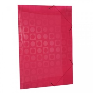 Pasta com Elástico Decorada Vermelha 301VM DAC