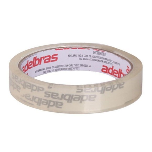Fita Adesiva Transparente 24mm x 50m Adelbras
