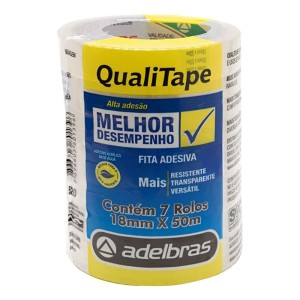 Fita Adesiva Transparente 18mm x 50m c/7 Adelbras